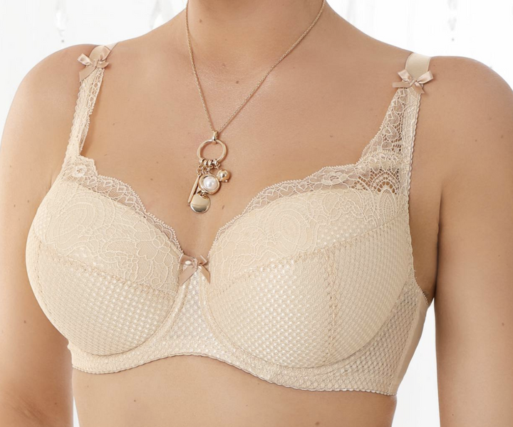 Nessa Abbi Padded beige brjóstahaldari