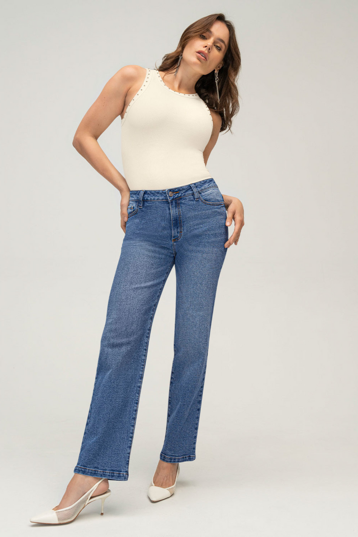 Leonisa - Straight-leg jeans