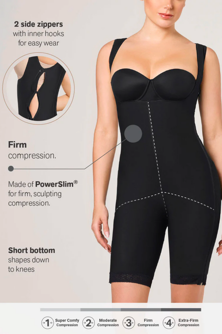 Torso-to-Thigh Firm Body Shaper (Side Zippers)