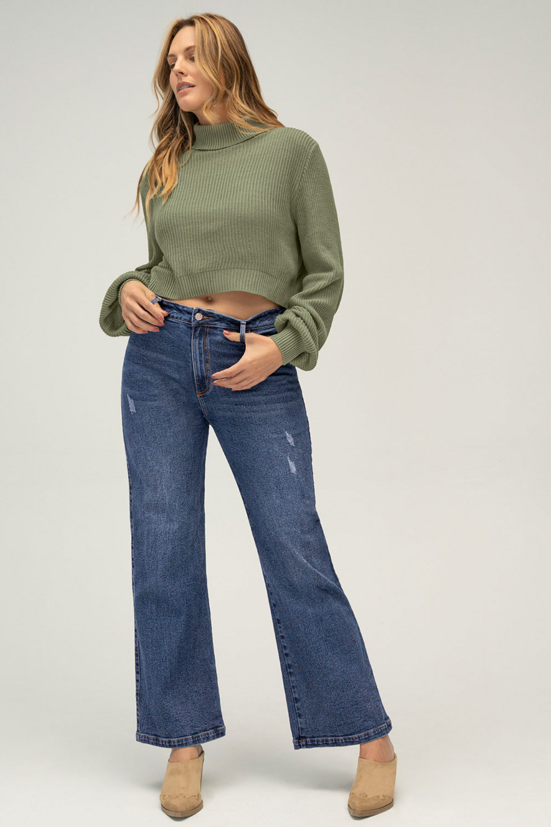 Leonisa - Wide-leg jeans